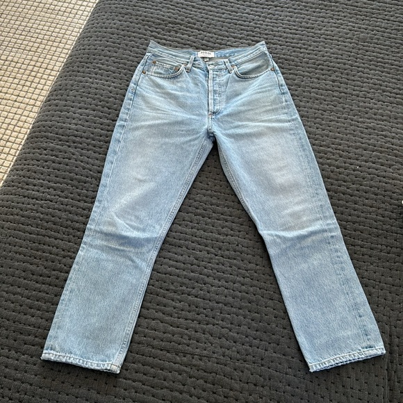 Agolde Riley High Rise Straight Jeans - Picture 4 of 5